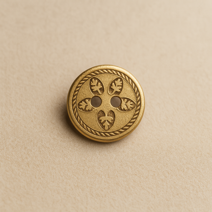 Gold Leaf Emblem Button