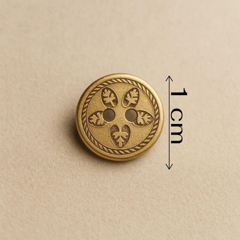 Gold Leaf Emblem Button