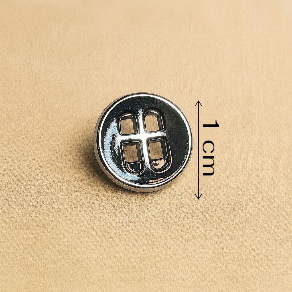 Chrome Grid Luxe Button