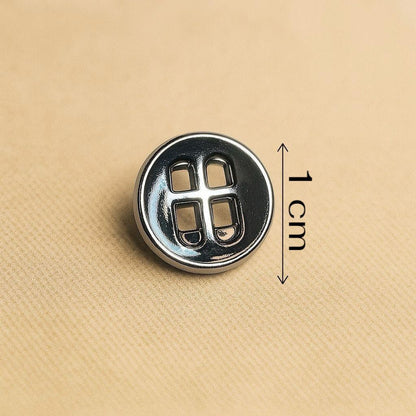 Chrome Grid Luxe Button