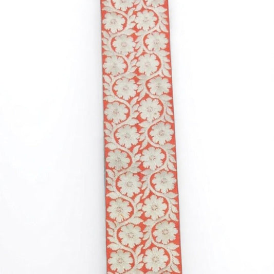 Zari Bloom Spiral Lace – Rust Orange (Comes in 9 Meters)
