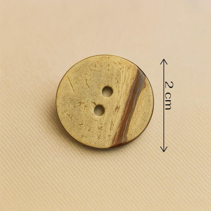 Pale Sand Two-Hole Natural Button
