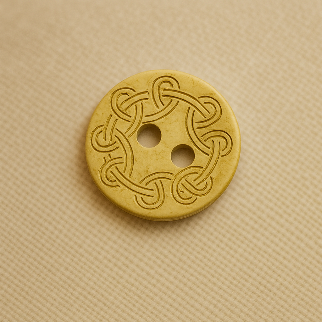 Celtic Knotwork Engraved Wooden Button