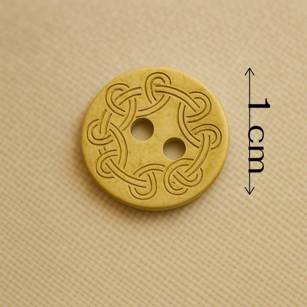 Celtic Knotwork Engraved Wooden Button