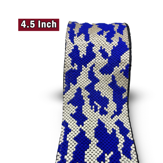 Shatranj Pixel Border – Indigo Blue | 4.5 Inch (Comes in 9 Meters)