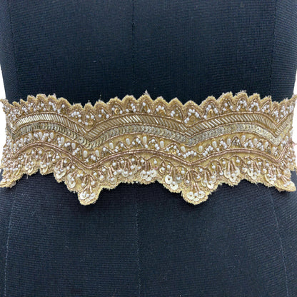 Regal Waves Embellished Belt