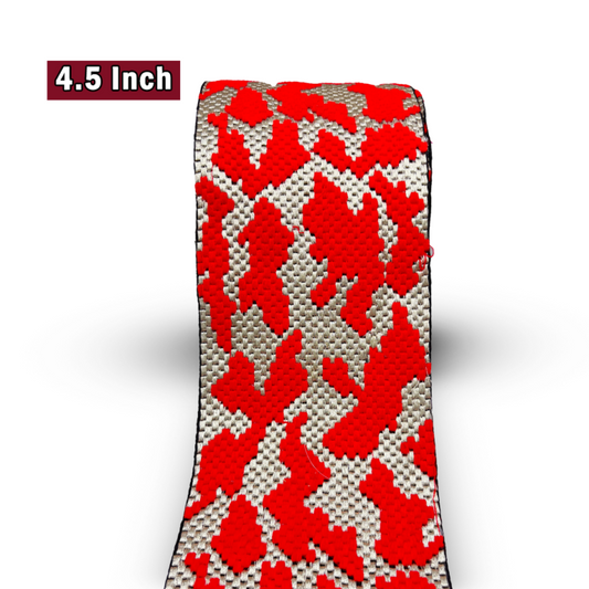 Scarlet Pixel Weave Border (4.5 Inch) (Comes in 9 Meters)