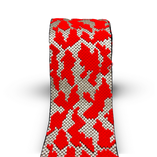 Scarlet Pixel Weave Border (4.5 Inch) (Comes in 9 Meters)
