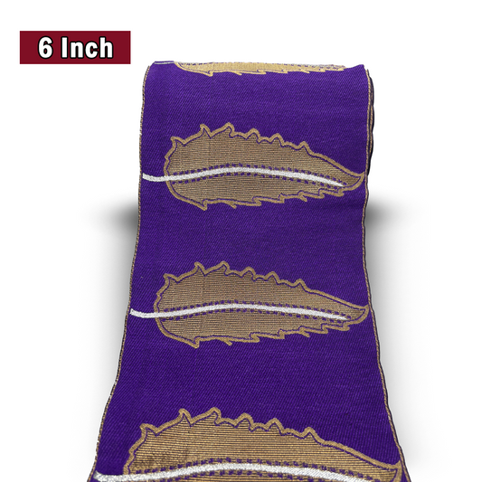 Majestic Leaf Woven Border (6 Inch) (Comes in 9 Meters)