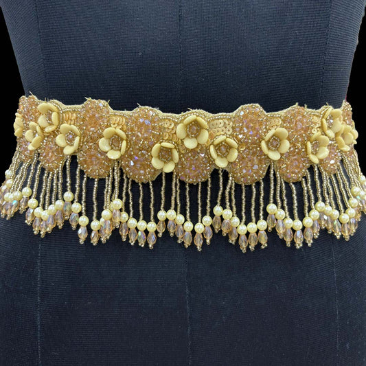 Golden Bloom Fringe Belt
