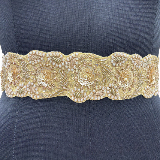 Zari Bloom Embroidered Belt