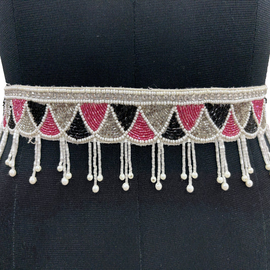 Royal Harlequin Beaded Belt