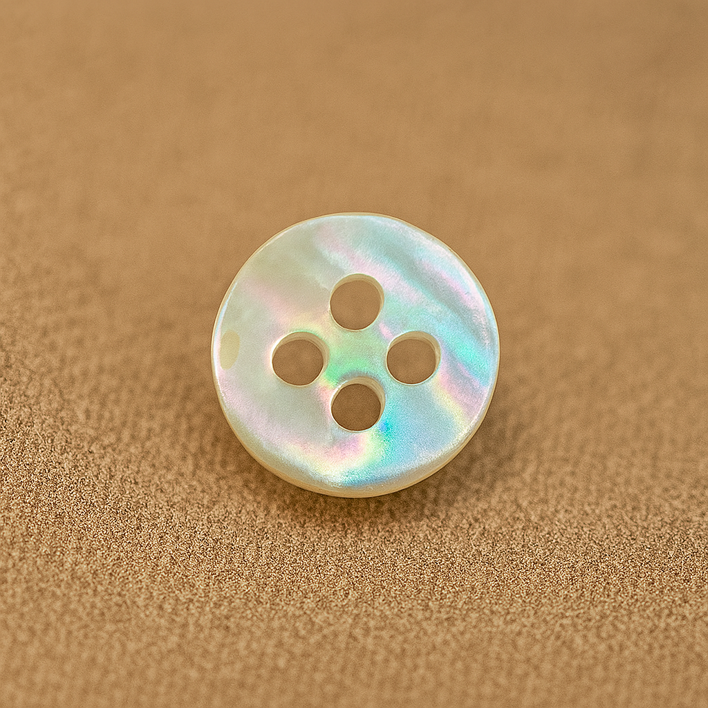 Iridescent 4-Hole Shell Button