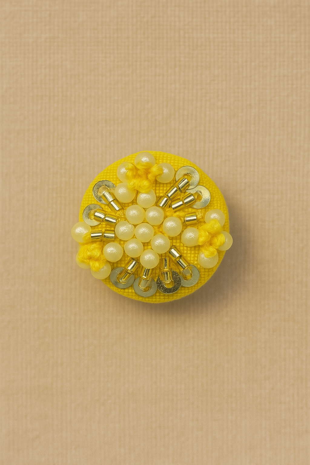 Sunbeam Blossom Pearl Beaded Button