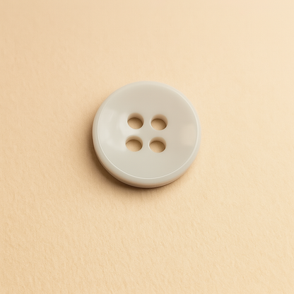 Classic Glossy White 4-Hole Button