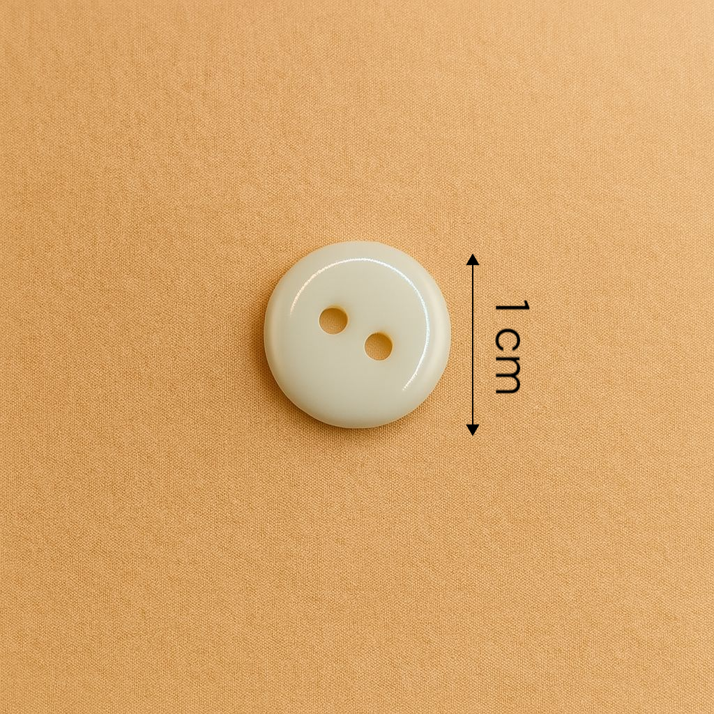 Creamy Ivory Gloss Button