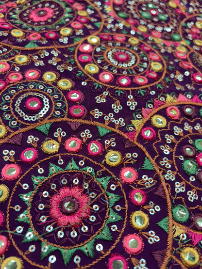 Royal Mandala Mirror Dreams (Gorjet with Gujrati Work)