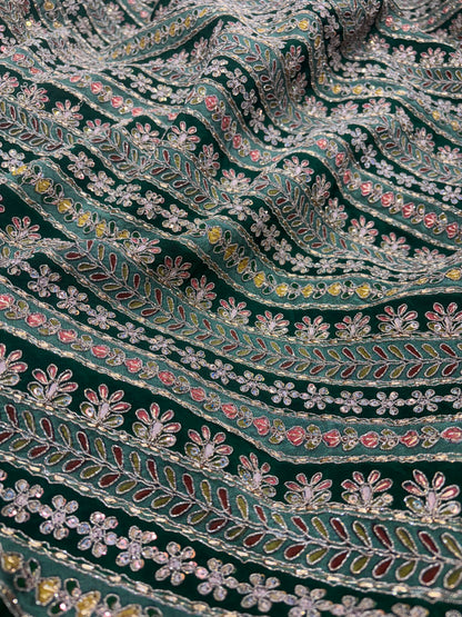 Emerald Bloom Tapestry