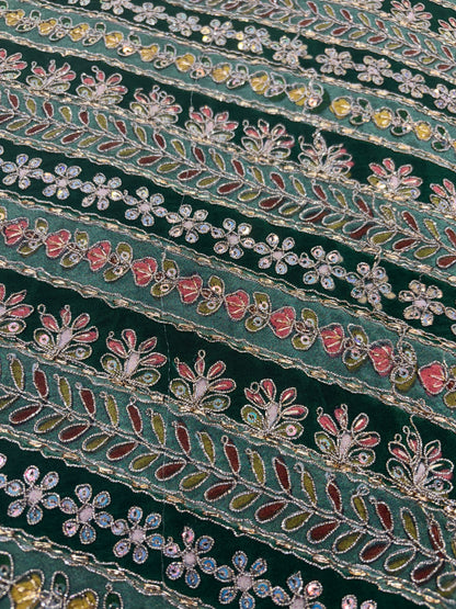 Emerald Bloom Tapestry
