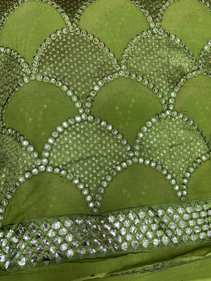 Emerald Mirror Scallops (Gorjet with Mirror Work)