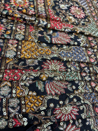 Noir Garden Majesty (Silk with Suta and Zari Work)