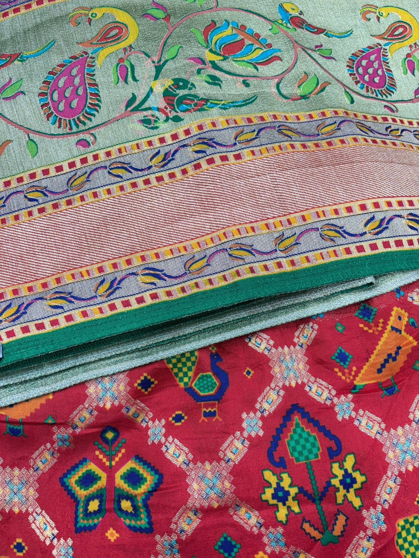 Royal Peacock Symphony (Banarasi Patola Print)