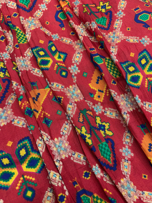 Royal Peacock Symphony (Banarasi Patola Print)