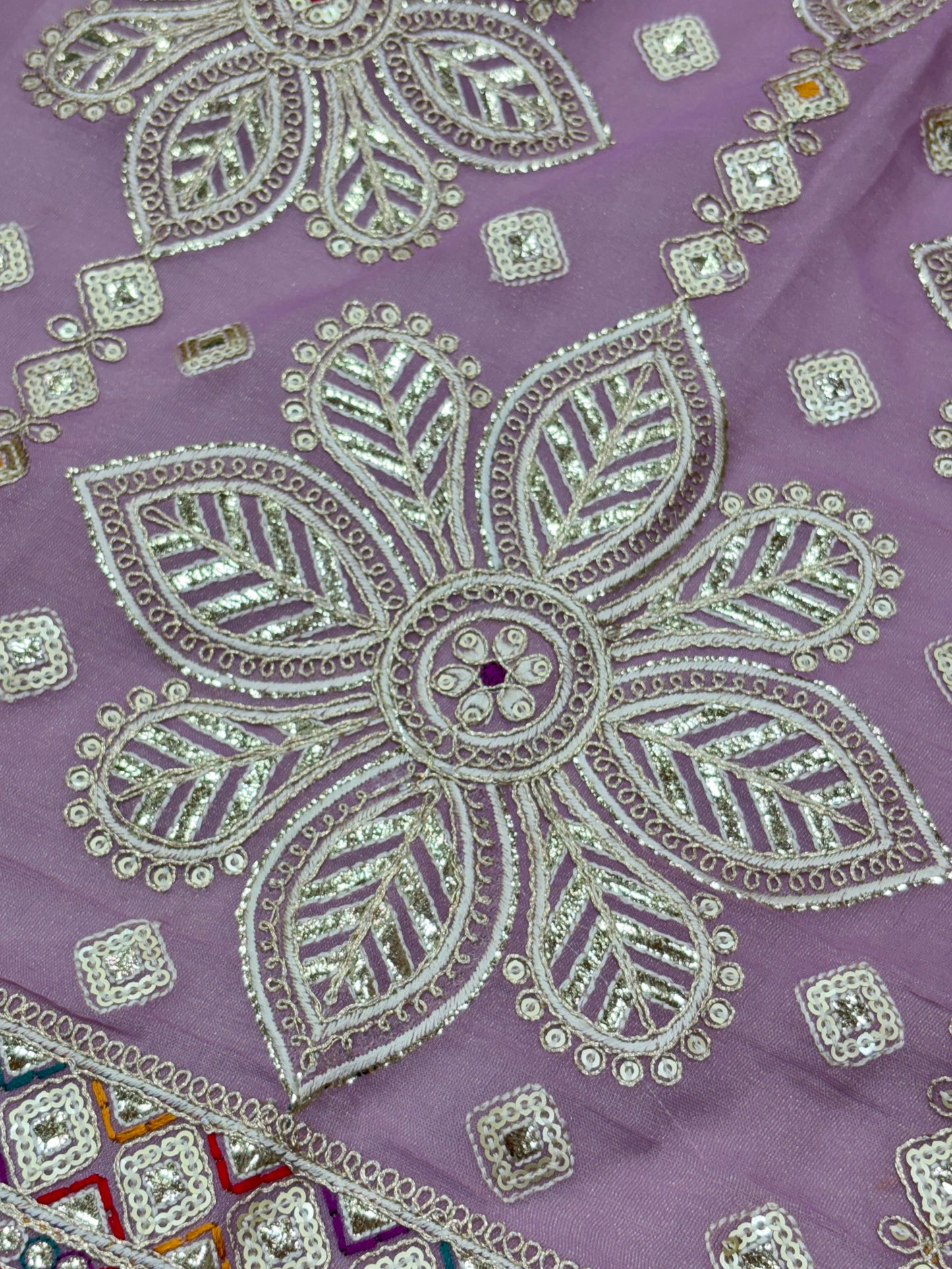 Sheeshmahal Vibes (Tissue with Gota Embroidery)