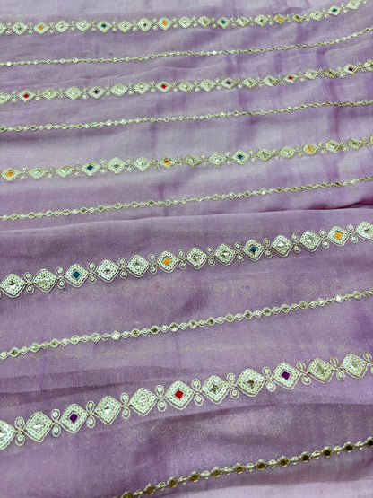 Sheeshmahal Vibes (Tissue with Gota Embroidery)
