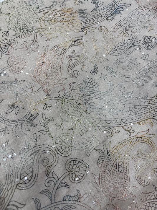 Noor-e-Nakhashi (Chanderi with Suta Work)