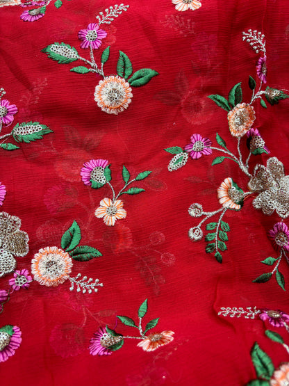 Phoolvati (Chinon with Embroidery Work)
