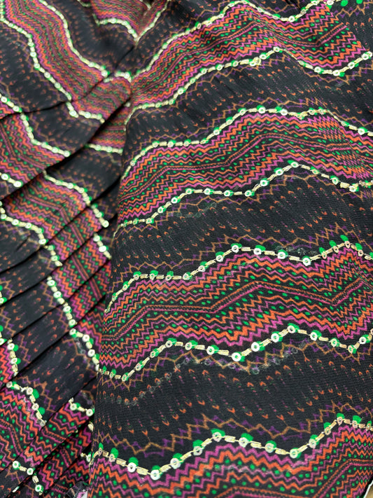 Tribal Glitz Sequin Drape (Gorjet with Suta Work)