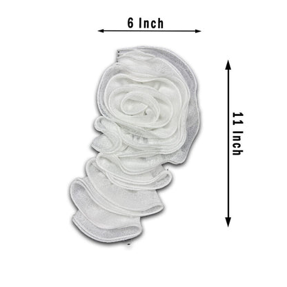 Ivory Bloom Organza Rose Patch