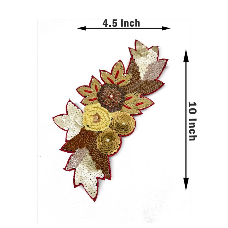 Crimson Elegance Sequin Patch