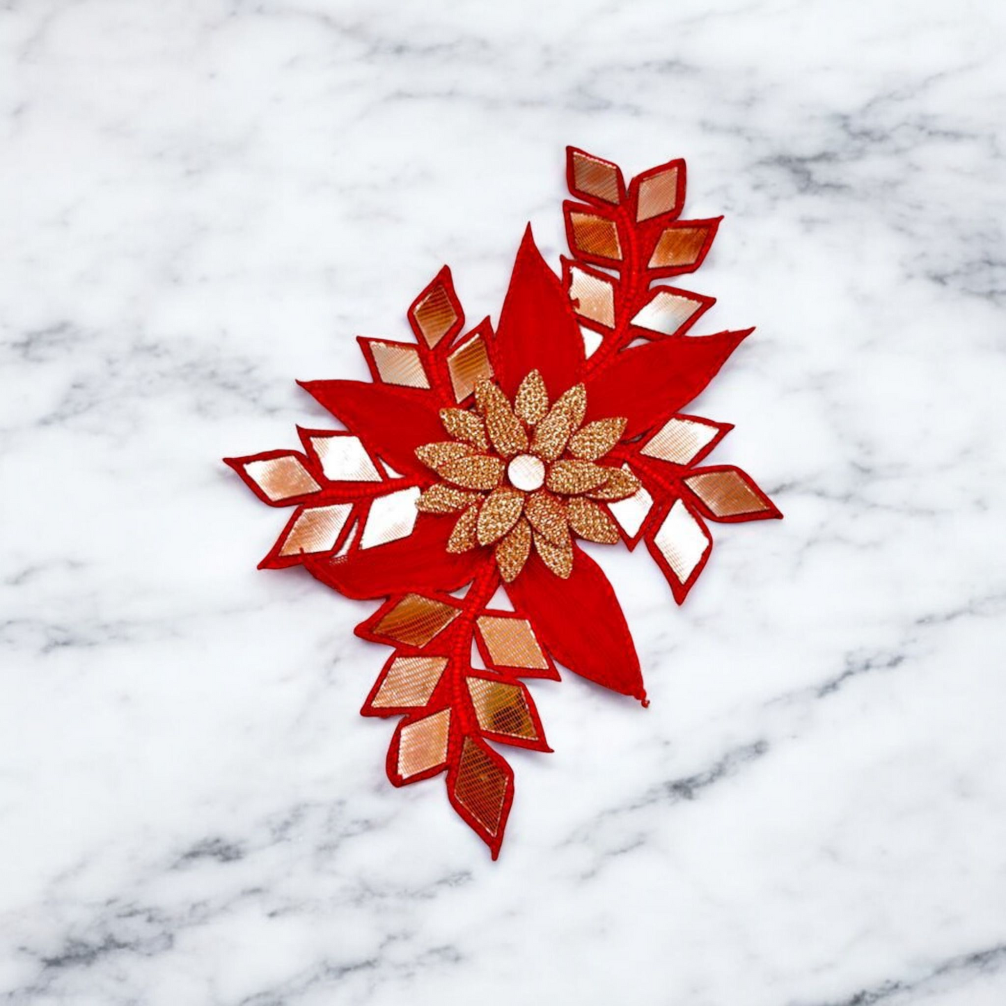 Festive Scarlet Mirror Patch