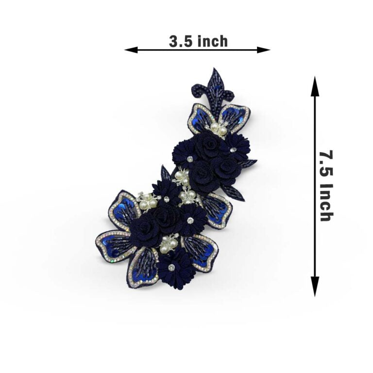 Royal Sapphire Embellished Patch