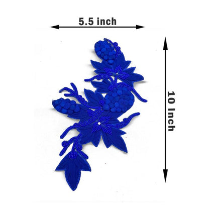 Royal Sapphire Vine Appliqué