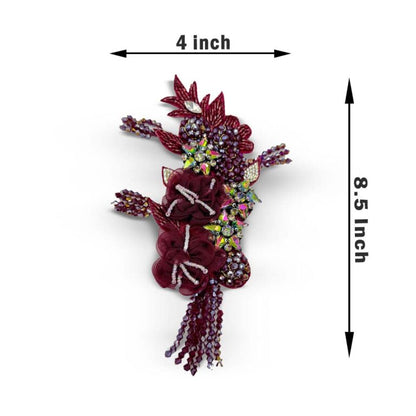 Wine Elegance Floral Patch
