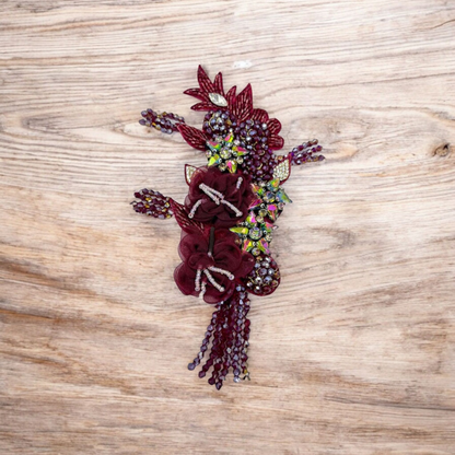 Wine Elegance Floral Patch