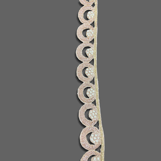 Pearl Dew Crescent Border (1.2 Inch)(Comes in 9 Meters)