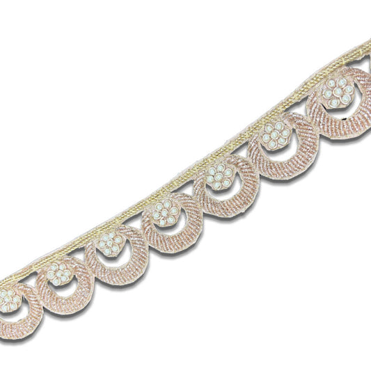 Pearl Dew Crescent Border (1.2 Inch)(Comes in 9 Meters)