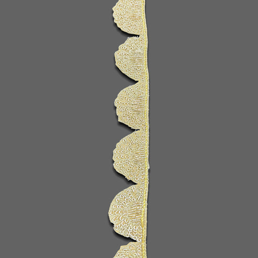 Ivory Gleam Fan Border (1 Inch)(Comes in 9 Meters)