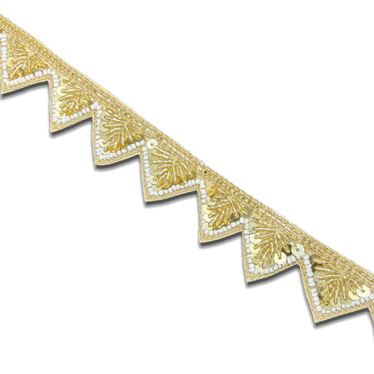Majestic Peak Embroidered Border (1.2 Inch)(Comes in 9 Meters)