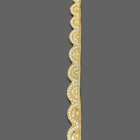 Golden Lace Elegance Border (1 Inch)(Comes in 9 Meters)
