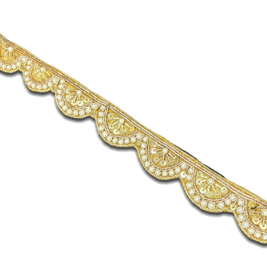 Golden Lace Elegance Border (1 Inch)(Comes in 9 Meters)