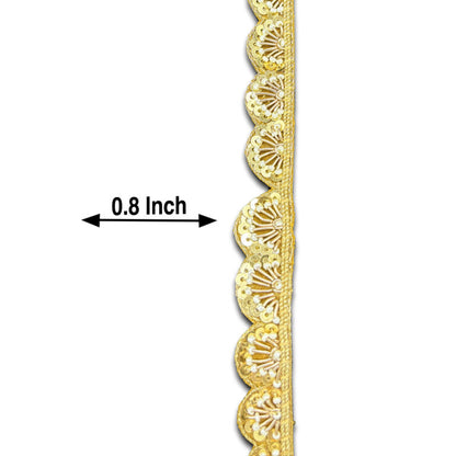 Gilded Scallop Spark Border (0.8 Inch)(Comes in 9 Meters)