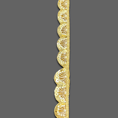 Gilded Scallop Spark Border (0.8 Inch)(Comes in 9 Meters)