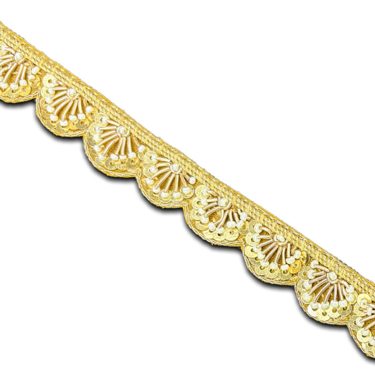 Gilded Scallop Spark Border (0.8 Inch)(Comes in 9 Meters)