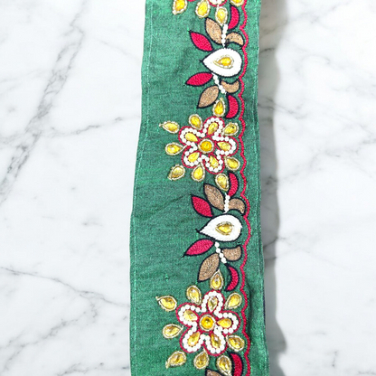 Emerald Festive Zari Border (2.8 Inch) (Comes in 9 Meters)