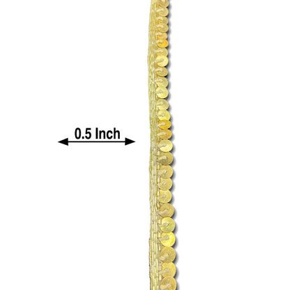 Classic Golden Sequin Border (0.5 Inch)